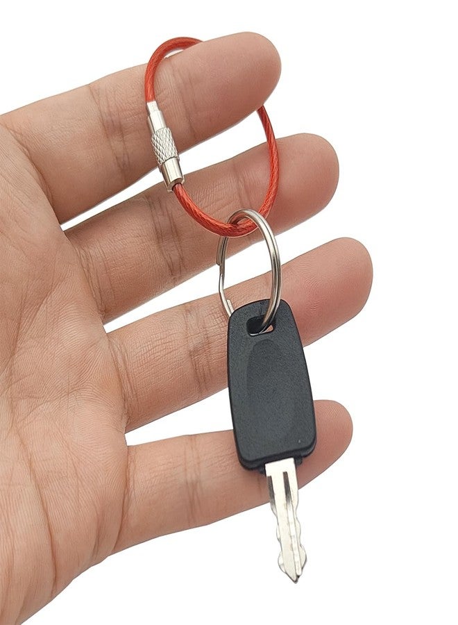 XYQMLY Key for TSA, 2 Pcs Keys for T-S-A 002 007 Master Luggage Lock Keys + 2 Pcs Key Ring + 2 Pcs Wire Keychain, Compatible with Bag Luggage Suitcase Password Locks Repair - Image 3
